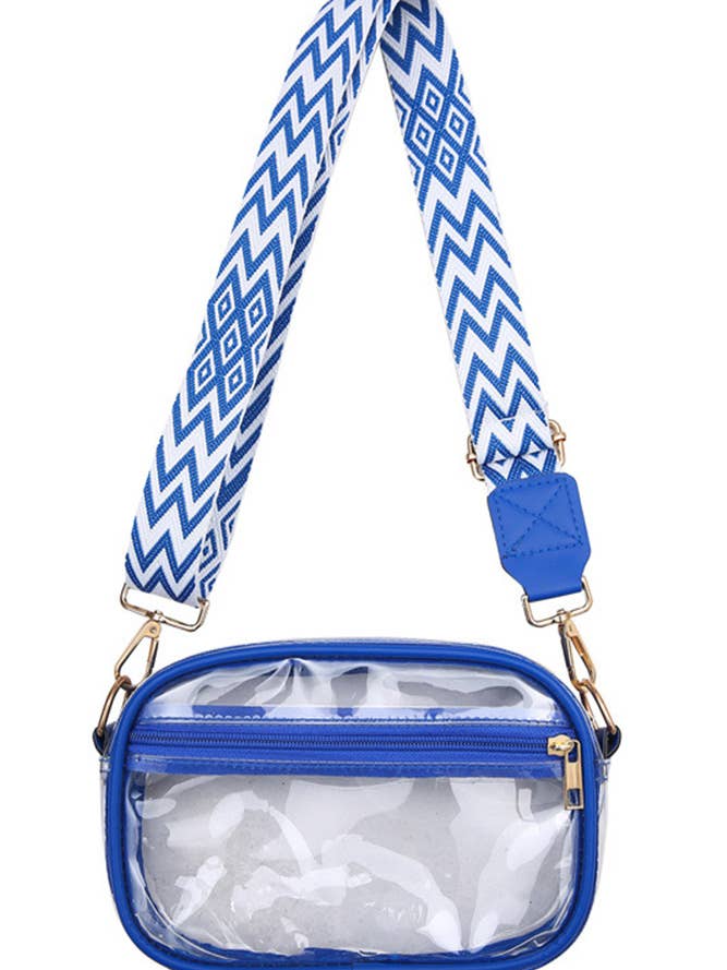 Bolso bandolera occidental transparente de PVC con correa Aztec, MOQ, 3 piezas ZK1667 para venta al por mayor de UNISHE