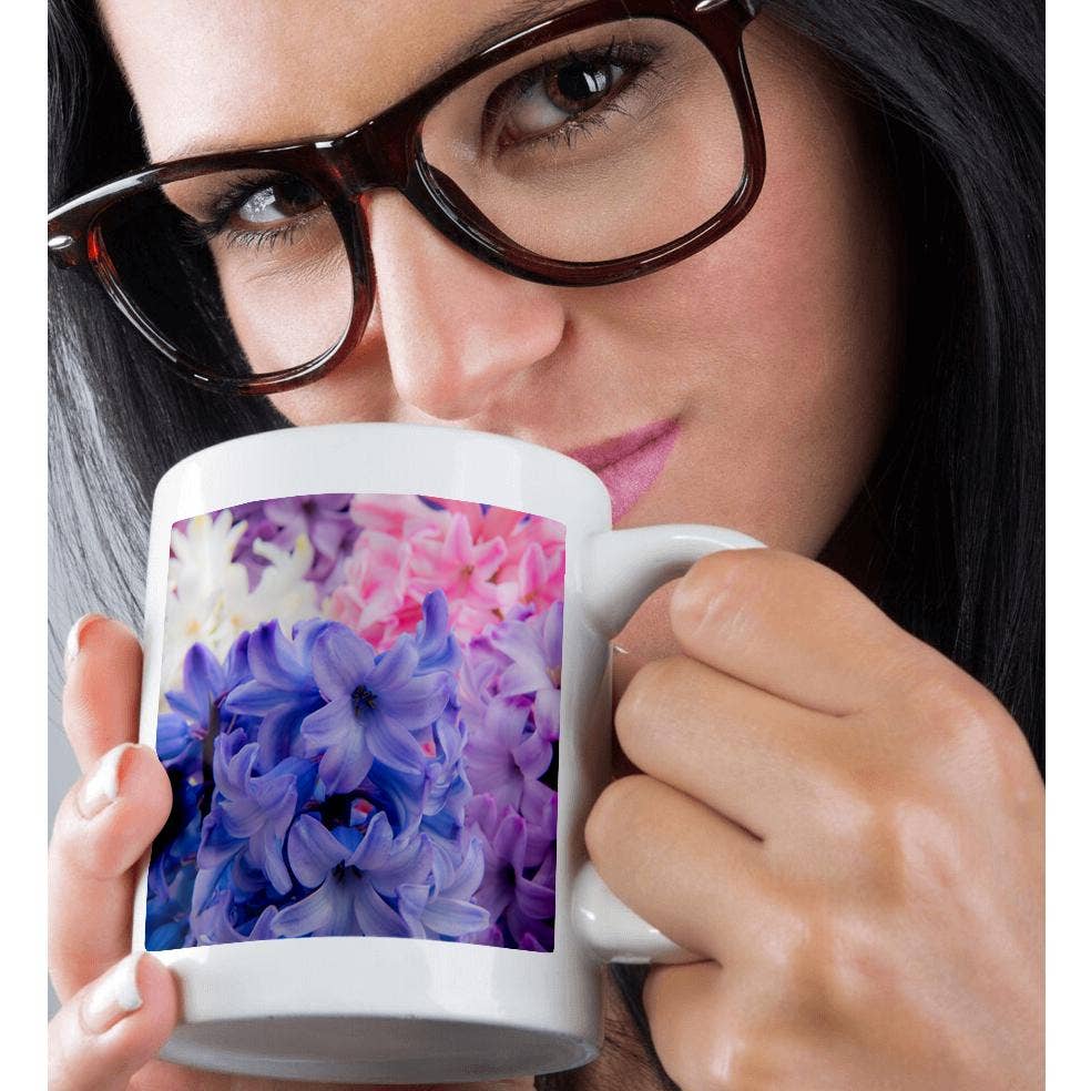 3dRose – Engroshandel Kaffekrus – 3dRose, Holland, Lisse, Keukenhof-haverne. Nærbillede af hyacintplante., Krus9