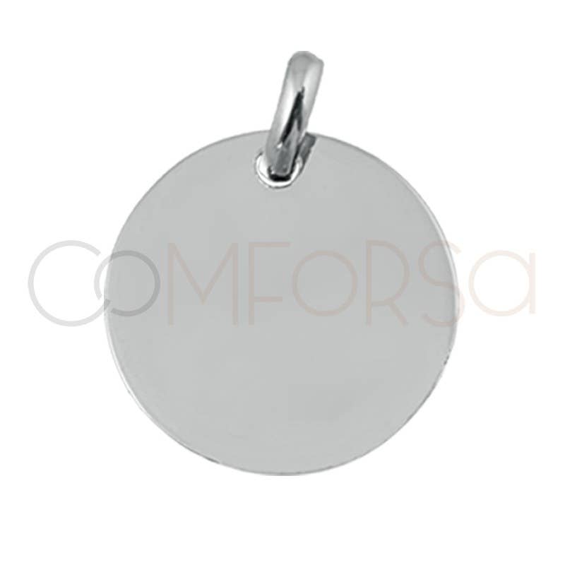 COM FORSA SL - Wholesale Individual Charm/Pendant - Engraving 2 sides Sterling silver 925 Pendant 17mm0