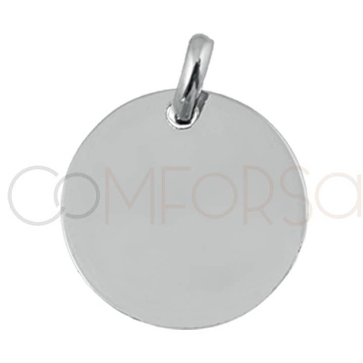 COM FORSA SL - Wholesale Individual Charm/Pendant - Engraving 2 sides Sterling silver 925 Pendant 17mm0