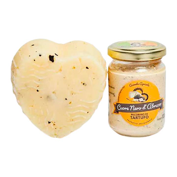 Conviene srls - Wholesale Cheese - Pecorino cheese with black heart truffle - Black Heart