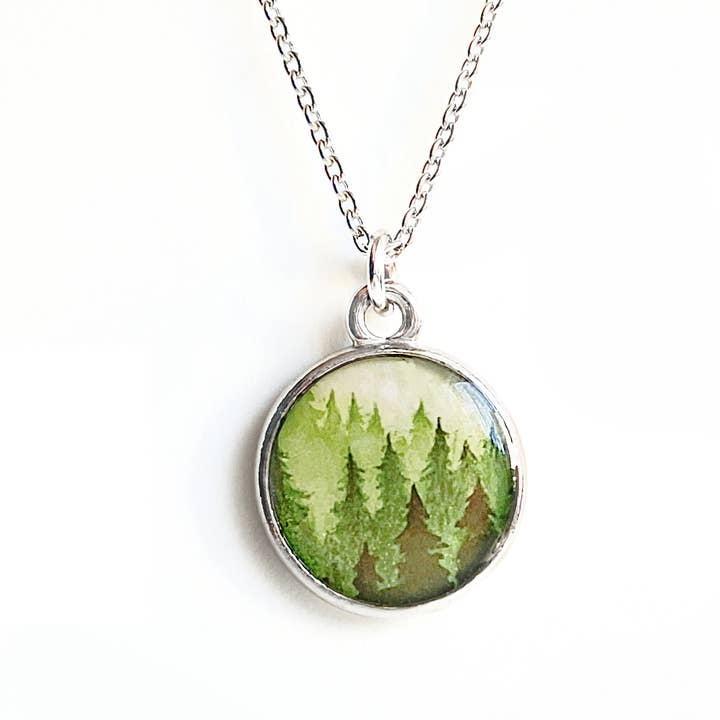 Forest Silver Necklace for wholesale by Seed and Sky