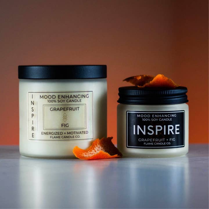 Flame Candle Company - Wholesale Jar/Filled Candle - Inspire - Grapefruit + Fig1