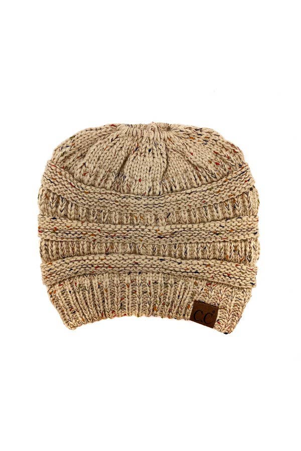 Suzie Q USA – wholesale Beanie – Women's – CC Cable Knit Beanie Tail Confetti Hat4