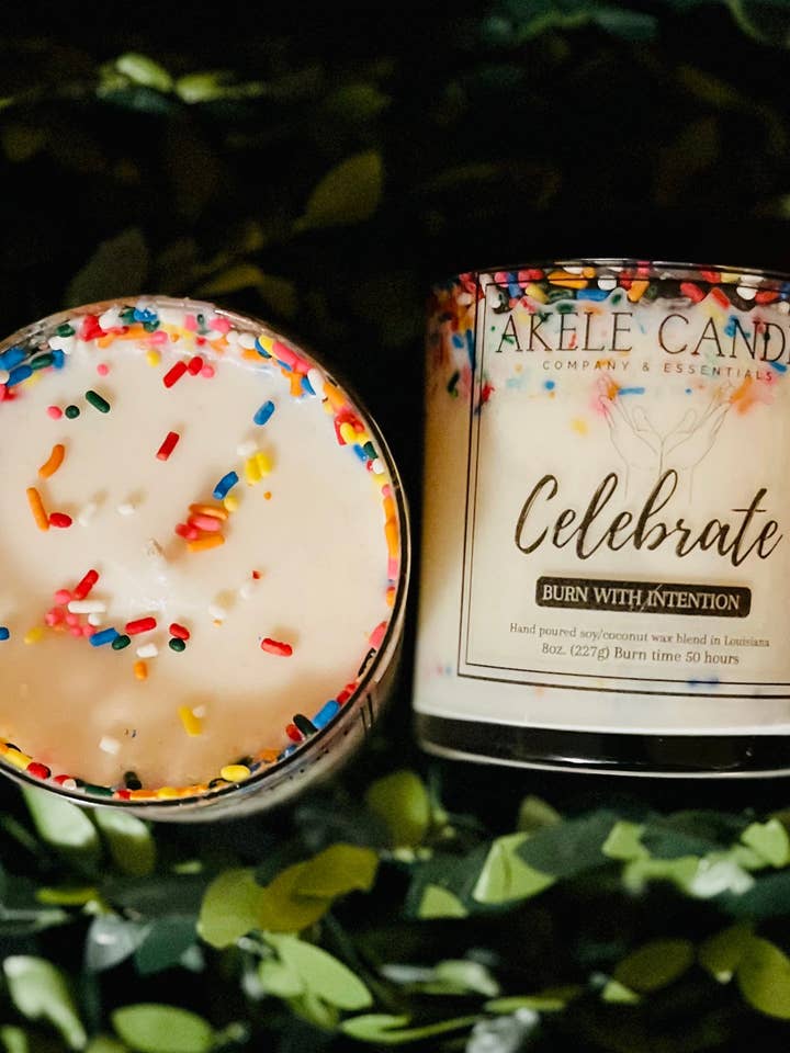 Celebrate for wholesale by Akele Candle Company