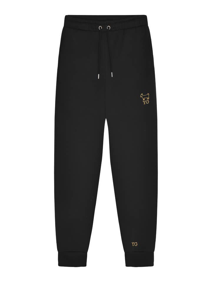 YG Tracksuit Bottoms - Black/Gold for wholesale by Young Goat