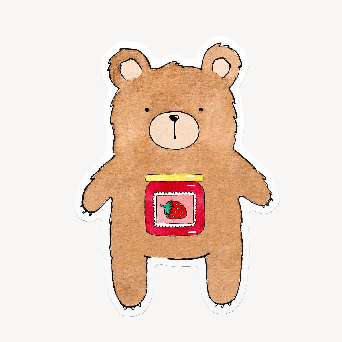 Jelly Bear vinyl sticker for wholesale by Semi Sweet Press