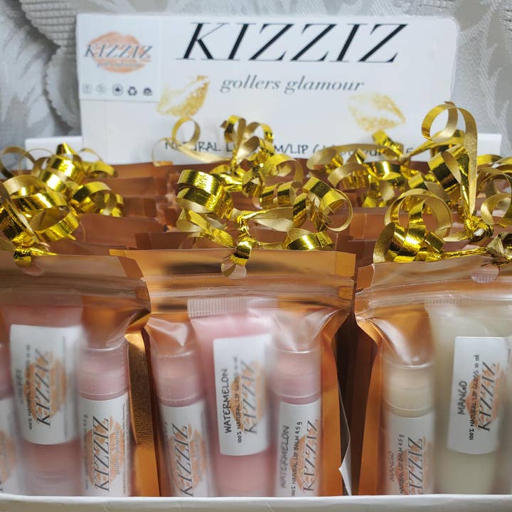 GOLLERS GLAMOUR - KIZZIZ - NATURAL LIP BALM/GLOSS BUNDLE for wholesale by GOLLERS GLAMOUR - KIZZIZ
