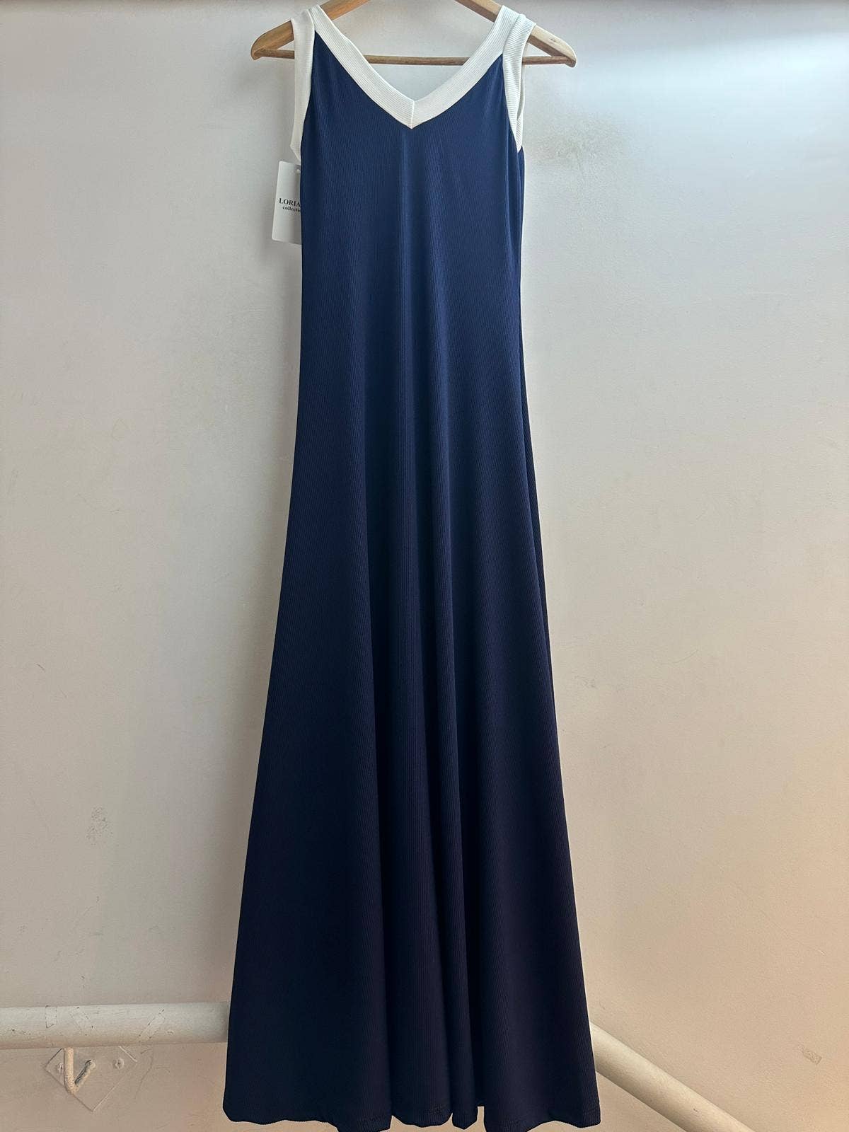 LORIANE - Vendita all'ingrosso Vestito - Donna - 9655 Abito lungo bicolore con spalline15