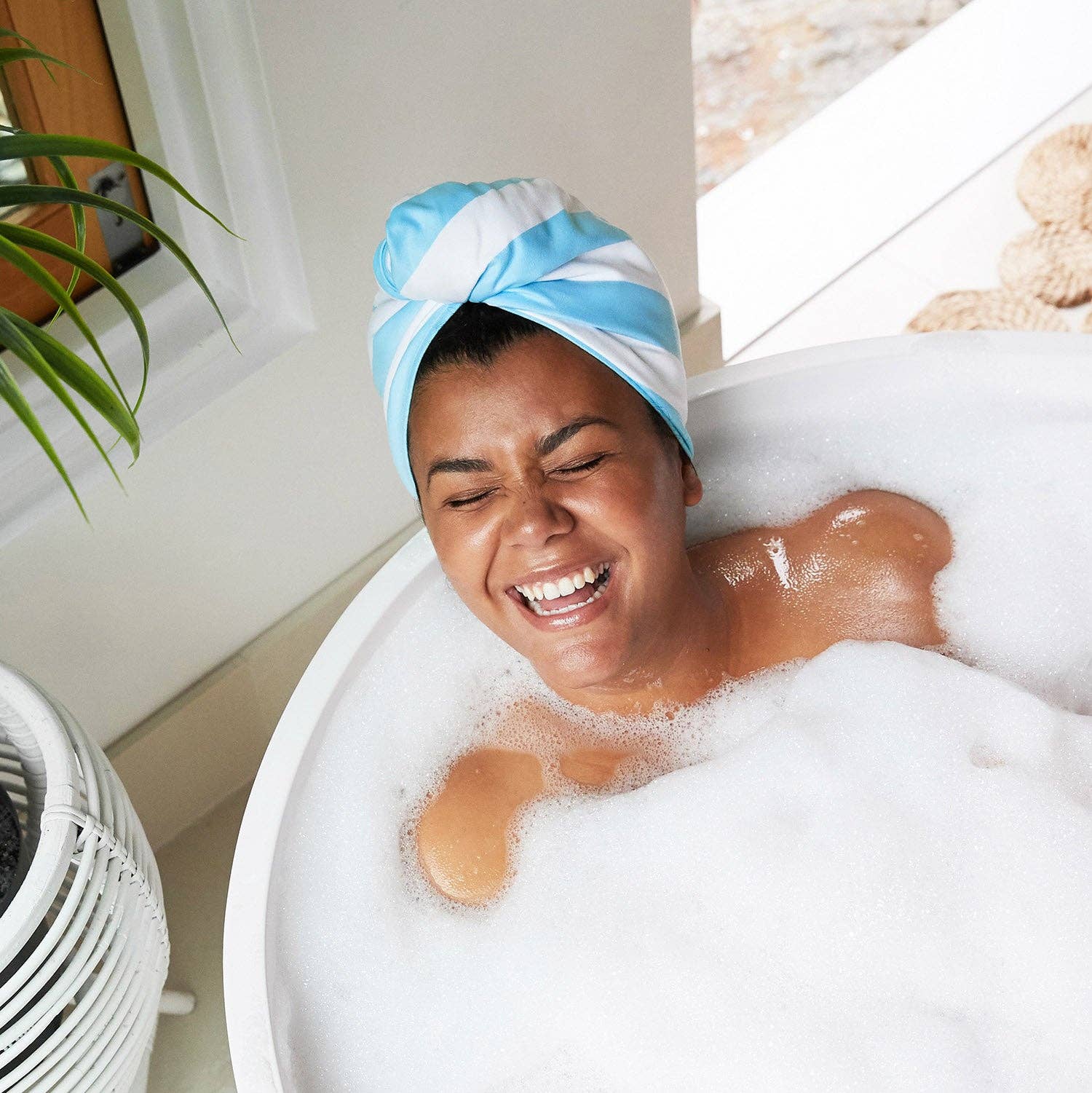 Dock & Bay UK - Wholesale Hair Towel/Wrap - Dock & Bay Hair Wraps - Tulum Blue (New Box)3