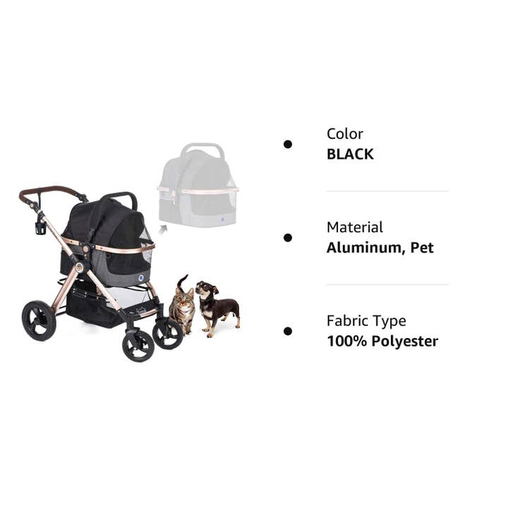 Only An Ocean Europe - Wholesale Pet Carrier - Cat/Dog - HPZ Pet Rover Prime 3-in-1 stroller - black