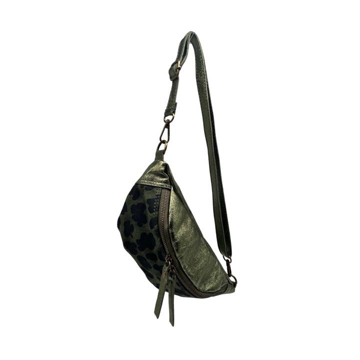 Louisa lee - Wholesale Belt Bag - Women's - LEOPARD PM LEATHER FANNY PACK