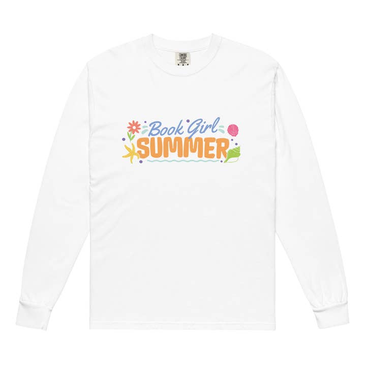 Book Girl Summer Heavyweight Long-sleeve Shirt for wholesale by The Bean Workshop