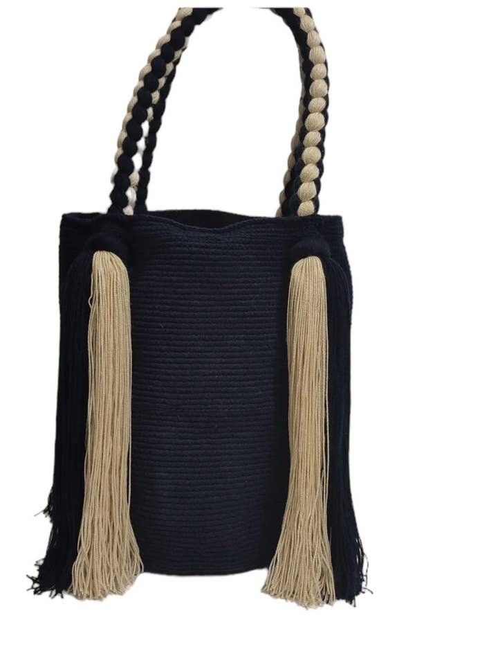 Bolso Rapunzel Wayuu azul oscuro para venta al por mayor de Boutique Femade ®