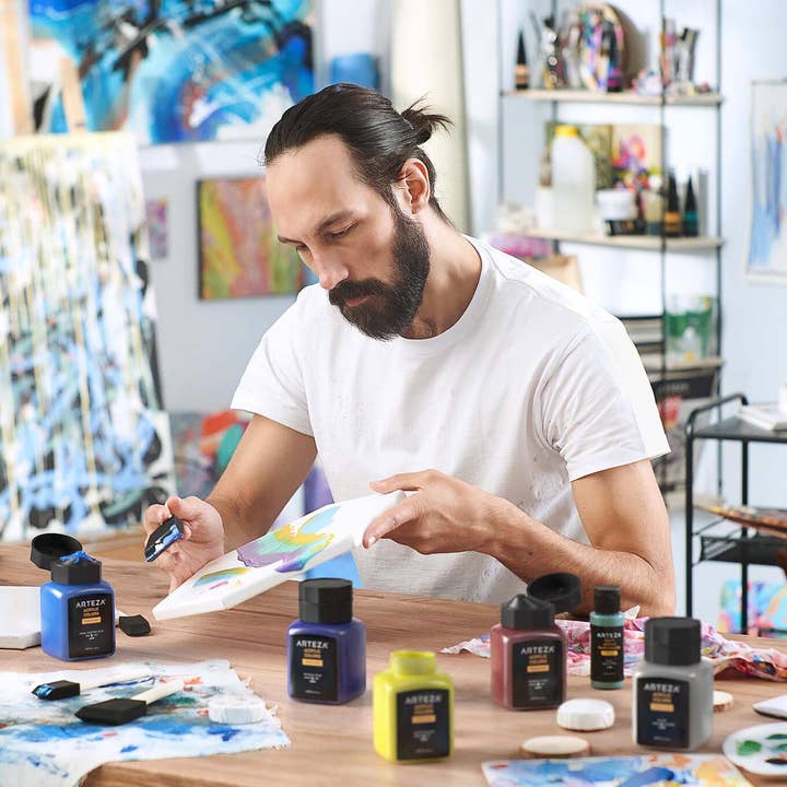 Plaid Crafts - Wholesale Acrylic Paint - Arteza® Acrylic Paint - Ultramarine Blue, 16.9oz.4