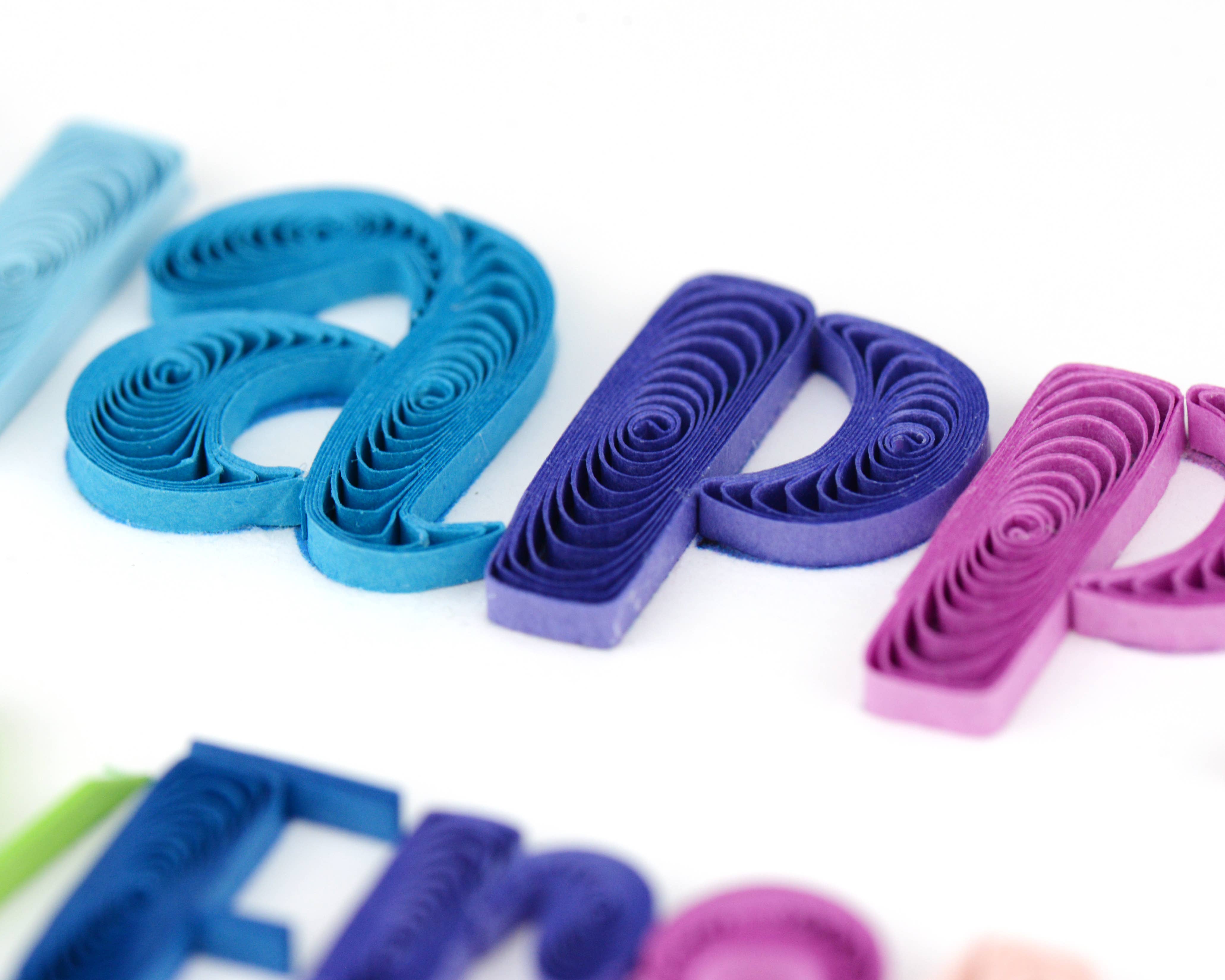 Quilling Card - Venta al por mayor Tarjetas de aniversario - Tarjeta Quilled Feliz Aniversario1