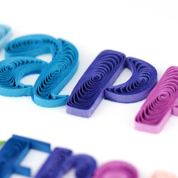 Quilling Card - Venta al por mayor Tarjetas de aniversario - Tarjeta Quilled Feliz Aniversario1