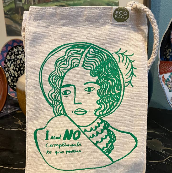 Colleen Harrington Studio - Wholesale Tote Bag - Unisex - Recycled Canvas Lunch Bag - I Send No Compliments 0