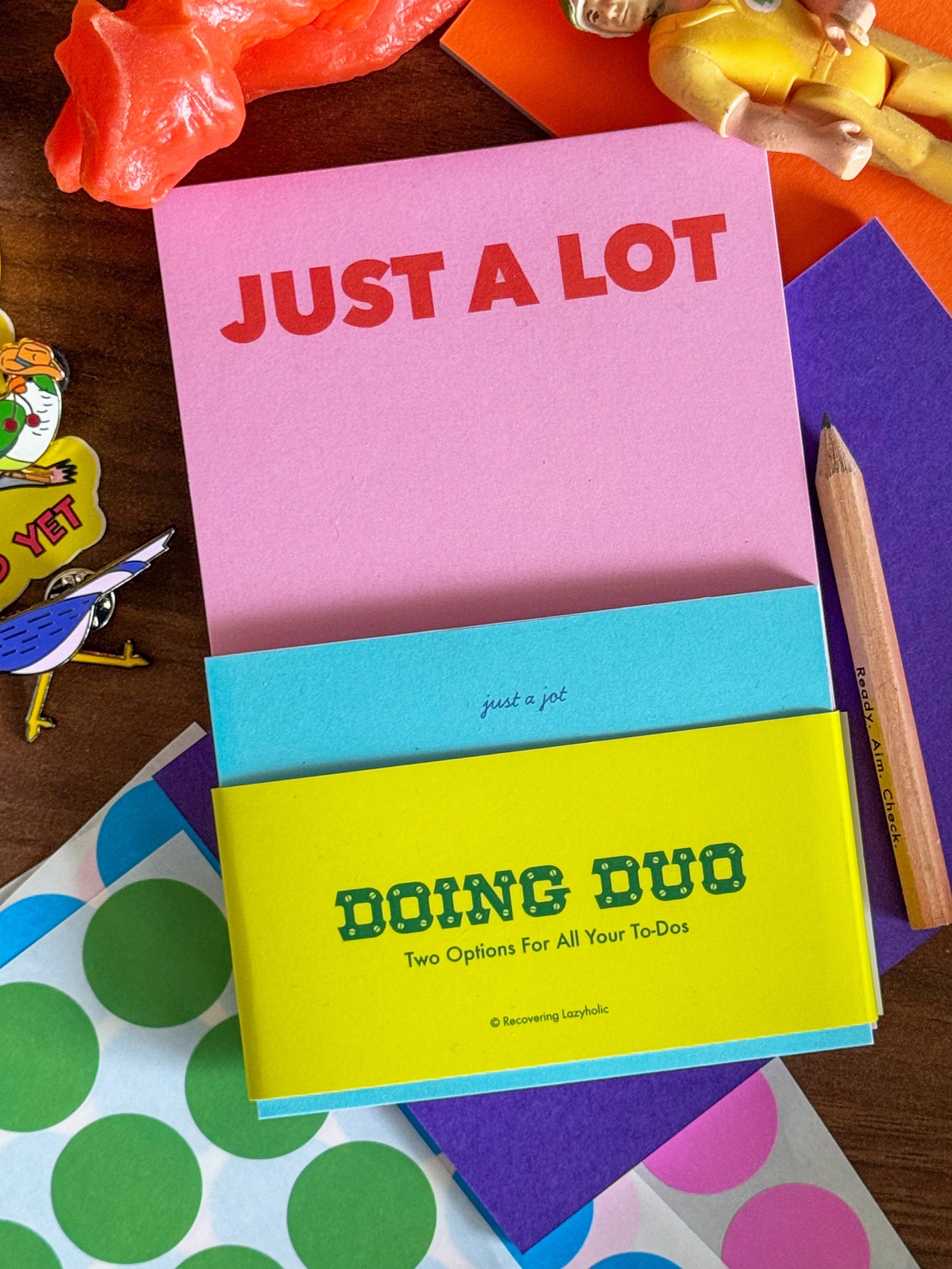 Recovering Lazyholic - Wholesale Stationery/Notecard Set - Doing Duo Notepad Set1