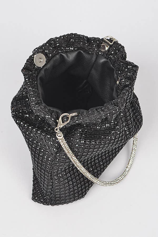 anbfashion - Wholesale Crossbody Bag - Women's - Rhinestone Studded Metallic Clutch Crossbody Bag1