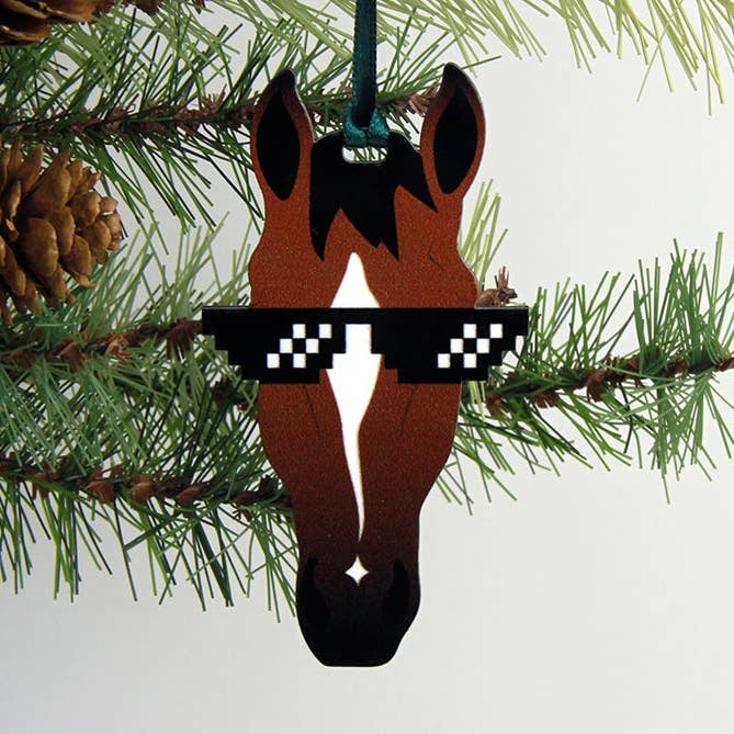 Hunt Seat Paper Co. - Wholesale Ornament - Thug Life Horse Ornament0