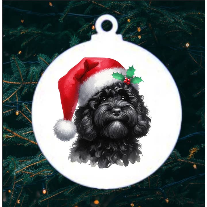 Décorations de sapin de Noël pour chiens et bonnets de Noël -10 Cockapoo pour la vente par Storms Style