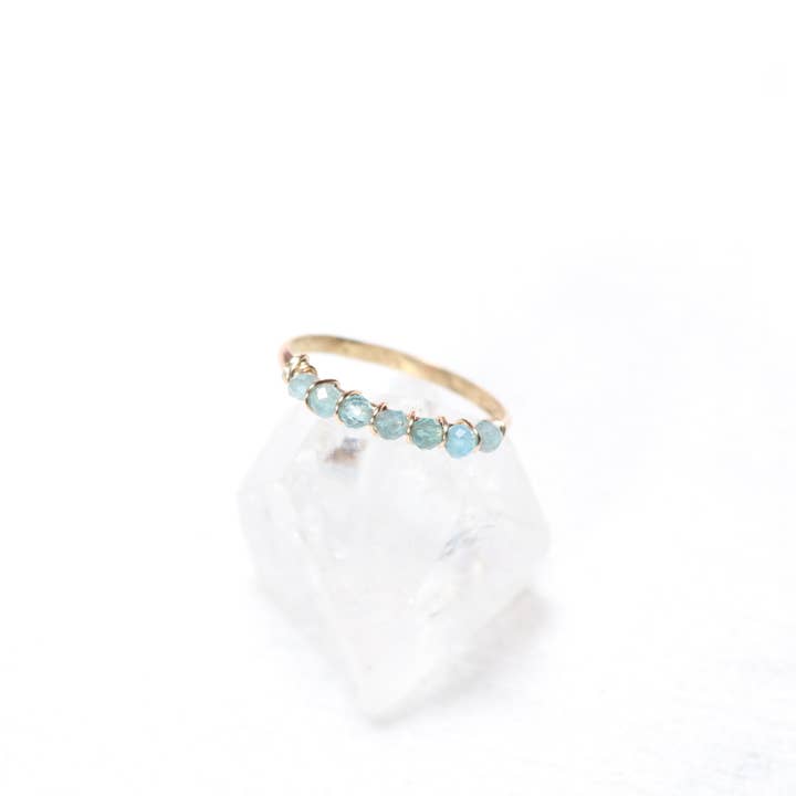 Esme - Wholesale Multi-Stone Ring - Apatite | Minimalist Gemstone Stacking Ring