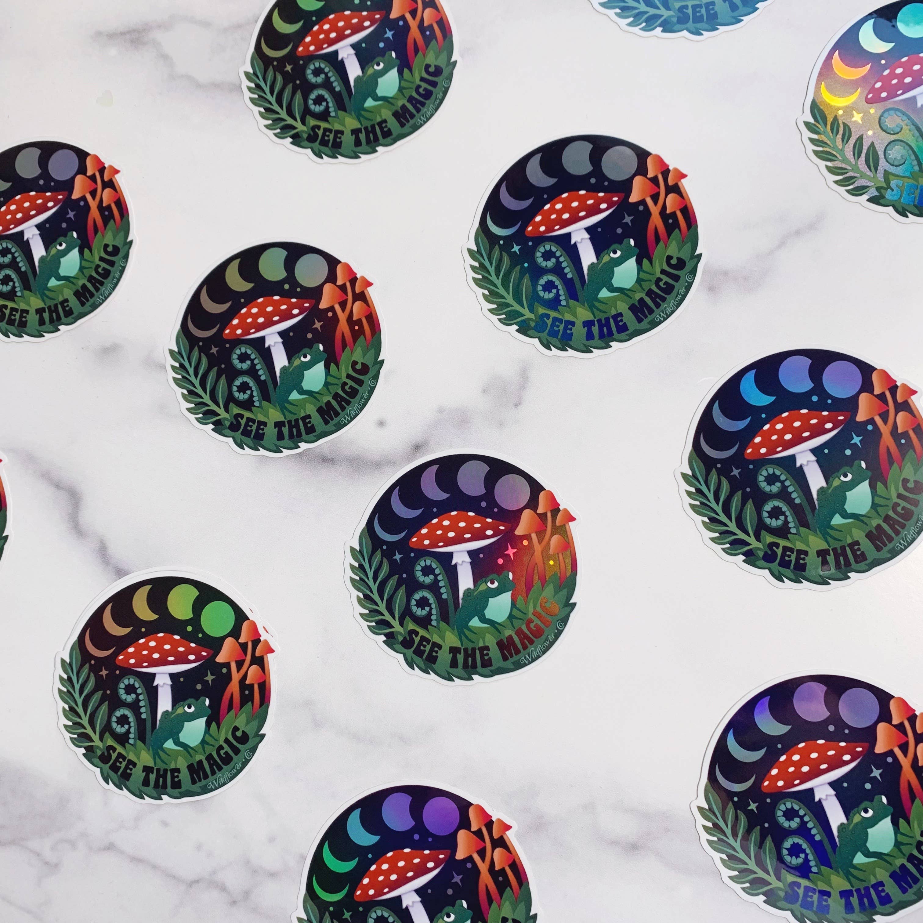 Wildflower + Co. - Wholesale Sticker - See the Magic Sticker - Holographic2