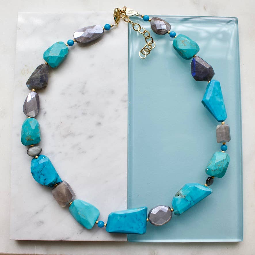 a.v. max - Wholesale Kralen/parelketting - Gefacetteerde Echte Klomp Ketting|9 kleuren1