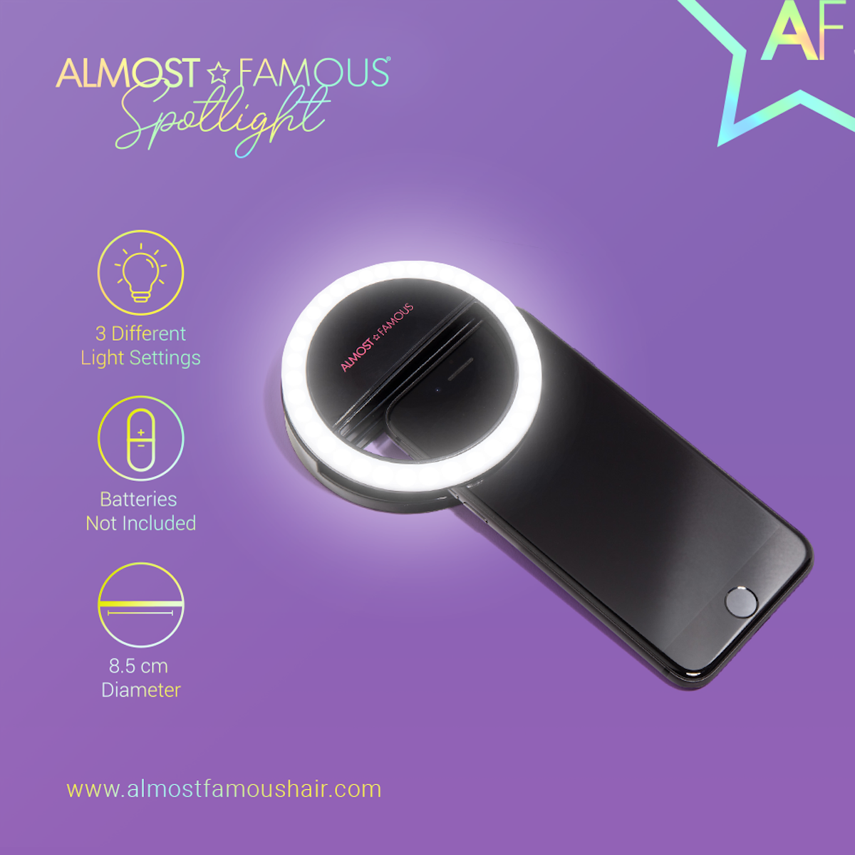 Almost Famous - Wholesale Ring / Selfie Light - “Spotlight” LED Selfie Ring Light – Clip-On Phone Light5