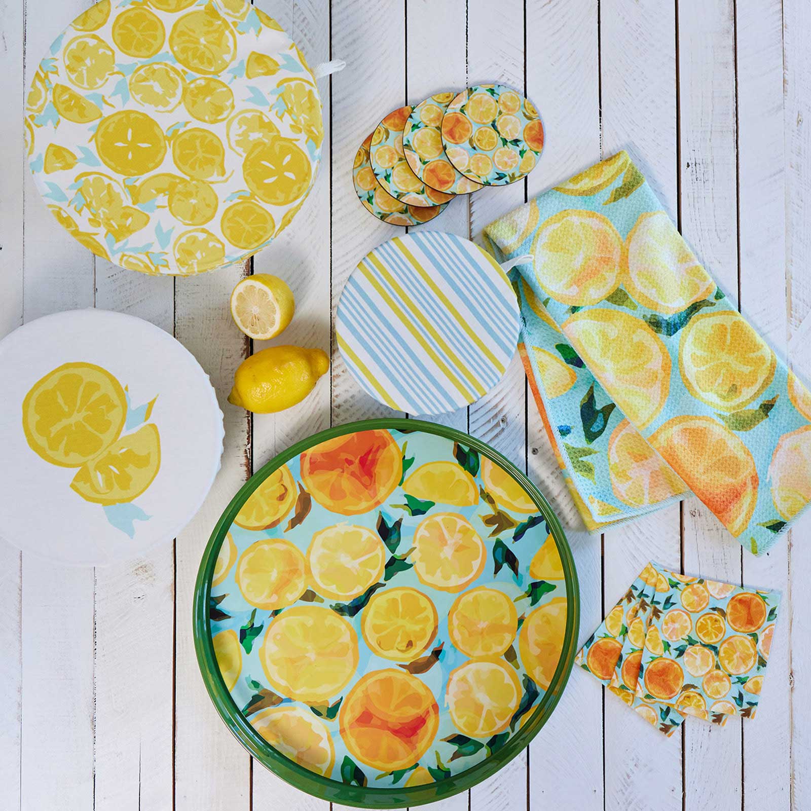 rockflowerpaper - Wholesale Tea Towel - Lemon Slices Eco Kitchen Tea Towel5