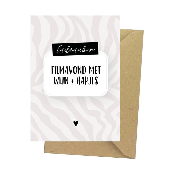 Geschenkgutschein - Movie Night für den Großhandel von Studio Hoeked