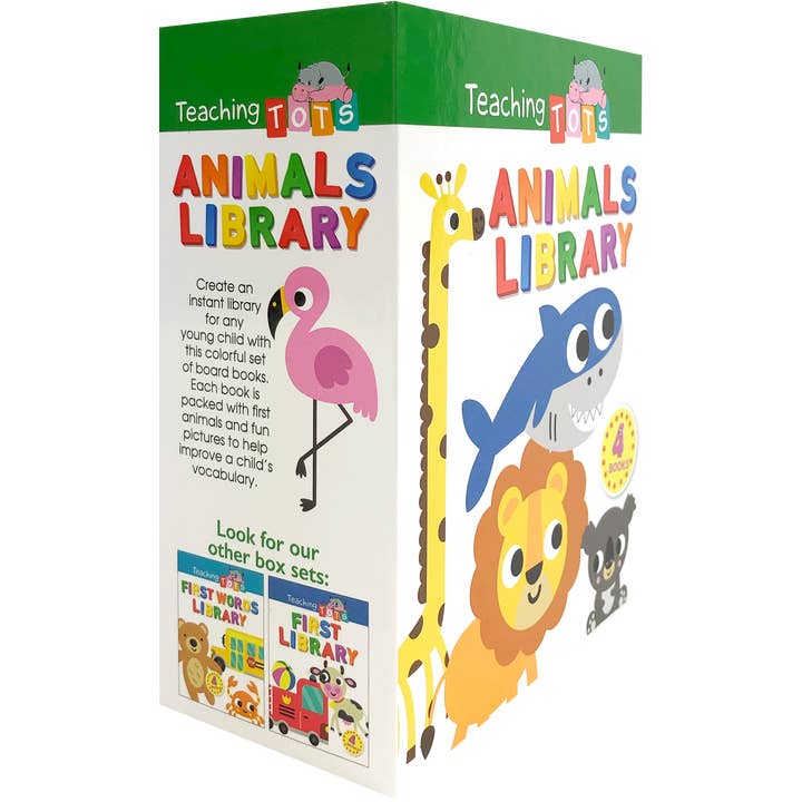 Little Hippo Books - Wholesale Book - Kids - Teaching Tots Animals Library (4 Book Set) - Educational