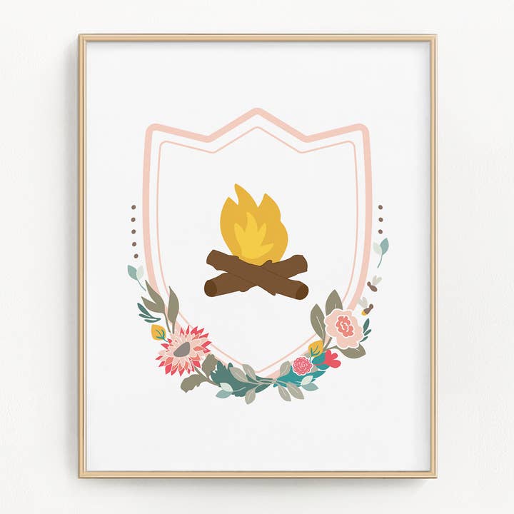 Blomster Eventyr Lejrbål Kunst Print for engroshandel hos Flip The Script Studios