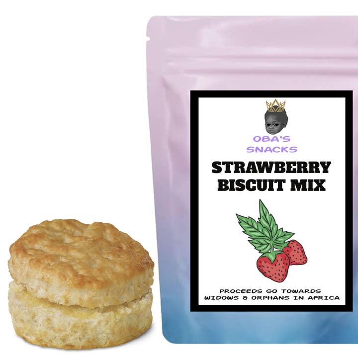 Miscela per Biscotti alla Fragola | Basta Aggiungere Latte | Piccola Produzione per la vendita all'ingrosso da parte di Oba's Snacks