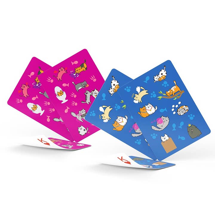 NOD Products - Wholesale Playing Cards - Waterproof Playing Cards - 2 deck set (Cat Design)