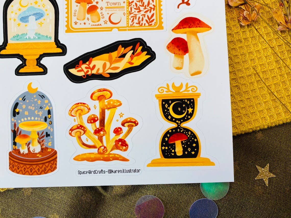 Split Moon Studios - Wholesale Sticker - Mushroom Dream Sticker Sheet Decorative Sticker4