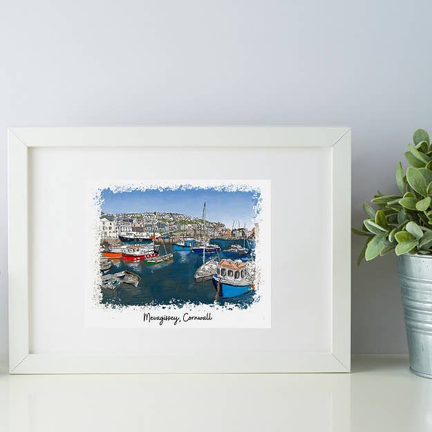 Mevagissey, Cornwall Art Print for wholesale by H'Art and Design