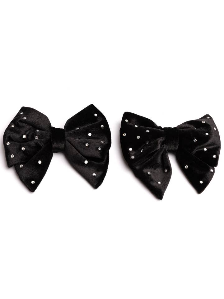 De Micaela Strikken, Zwarte Fluwelen Schoenclips voor wholesale door Turf