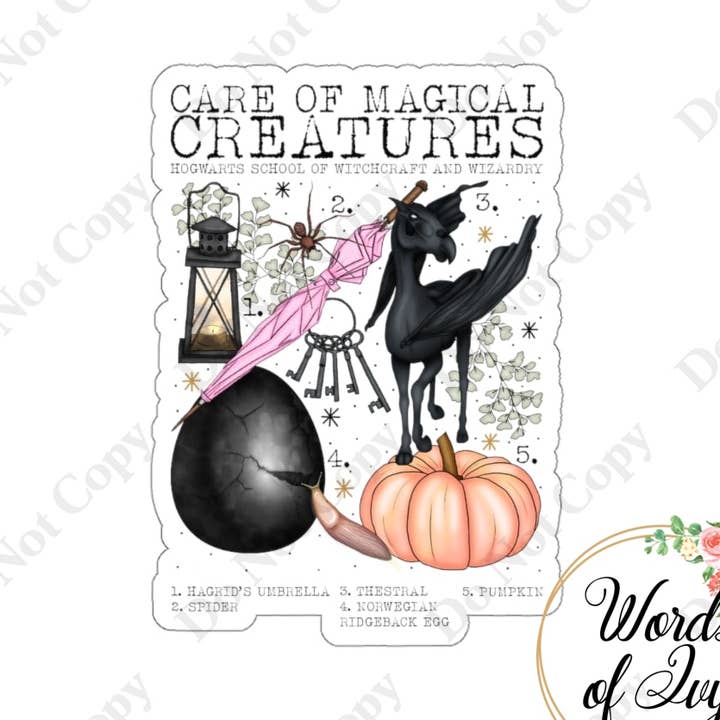 Sticker - Care of Magical Creatures for wholesale by Words of Ivy
