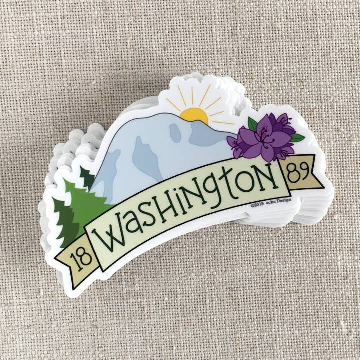 Washington 1889 Vinyl Sticker for engroshandel hos acbc Design