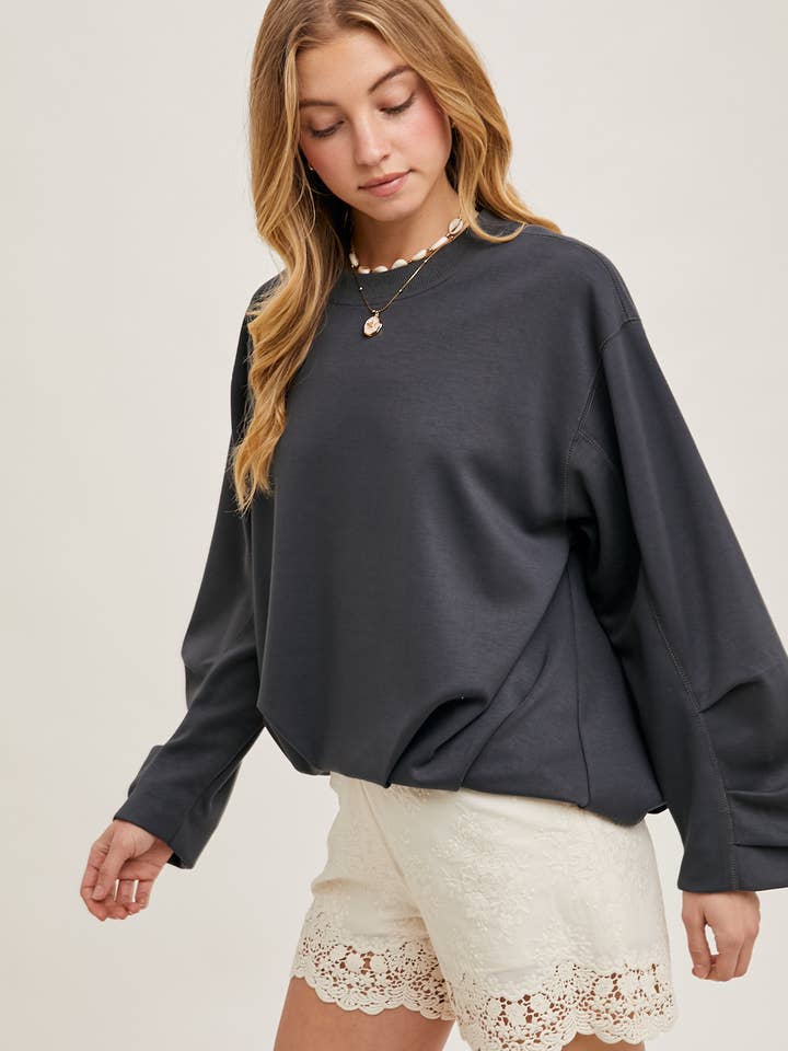 Bluivy – Engroshandel Sweatshirt - Dame – SOFTSTREME PULLOVER MED VOLUMINØSE ÆRMER3