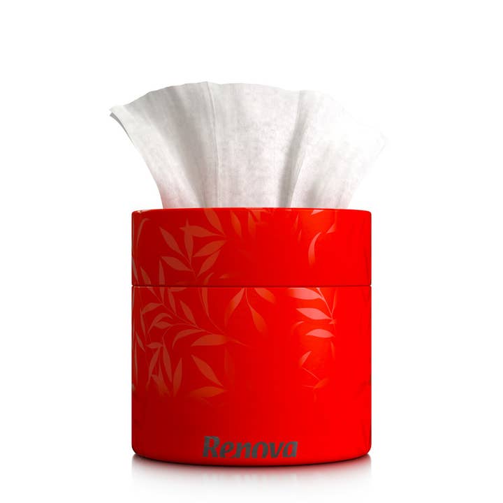 Renova - Wholesale Tissue Box - White Facial Tissues Renova Red Box
