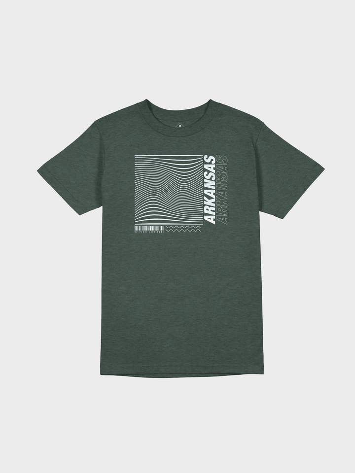 Wave Box SS Tee (Forest) for wholesale by Maple St Co