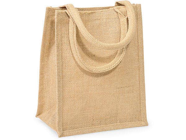 Weprintbags - Wholesale Tote Bag - Unisex - Jute Burlap Tote Bags w/ Cotton Handles1