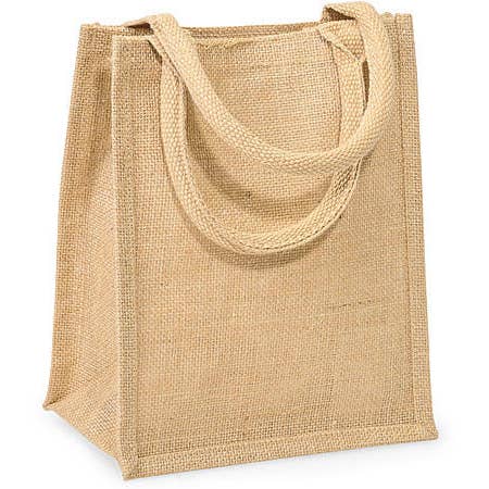 Weprintbags - Wholesale Tote Bag - Unisex - Jute Burlap Tote Bags w/ Cotton Handles1