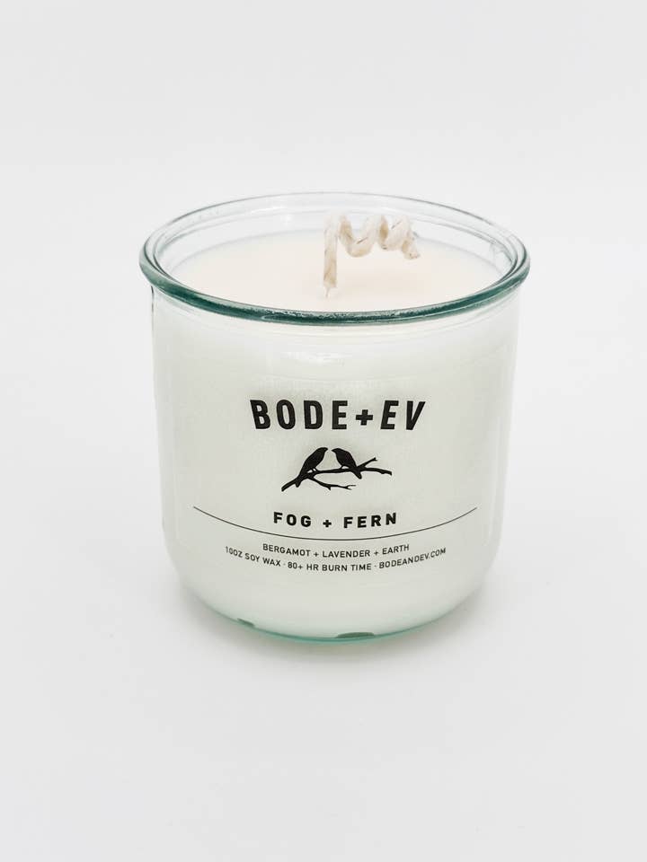 Fog + Fern | Earthy Forest & Rain Soy Candle + Room Spray for wholesale by Bode+Ev