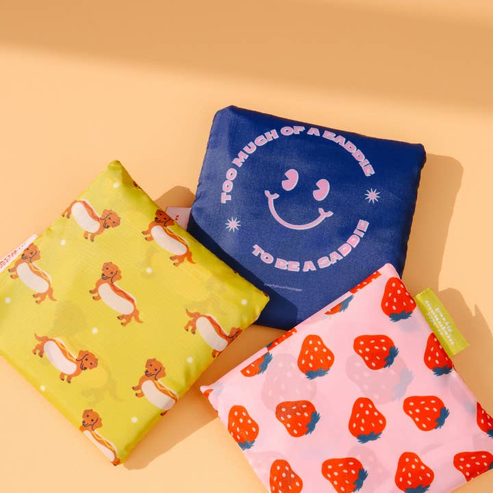 Party Mountain Paper co. - Wholesale Grocery/Shopping Bag - Baddie & Saddie Foldable Nylon Tote | Last Chance