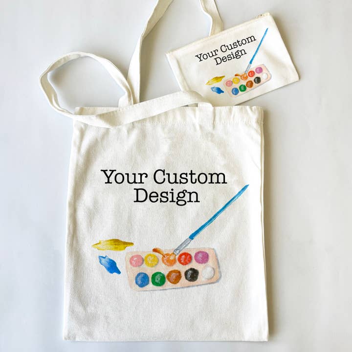 Custom Tote Bag & Pouch Set for wholesale by Dishique