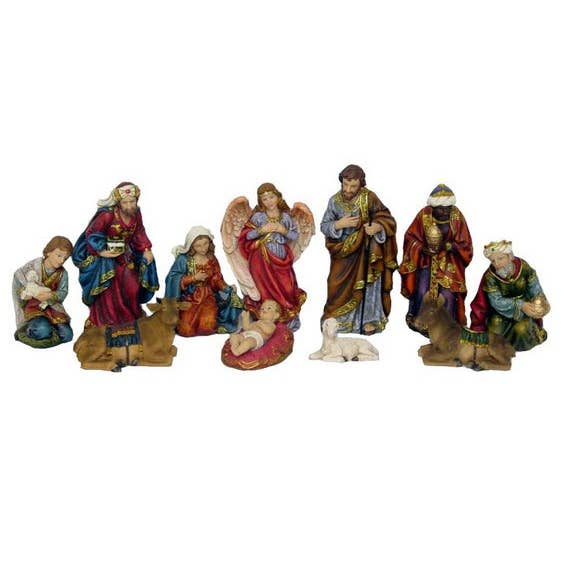 Hi-Line Gift Ltd. - Wholesale Nativity Scene Decor - 11 Pc Nativity & Three Wise Men Figurine Set10